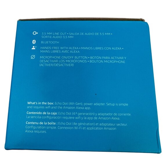 Echo Dot (4th Gen) Smart Speaker Alexa - B7W64E - Charcoal - NIB - Picture 5 of 7